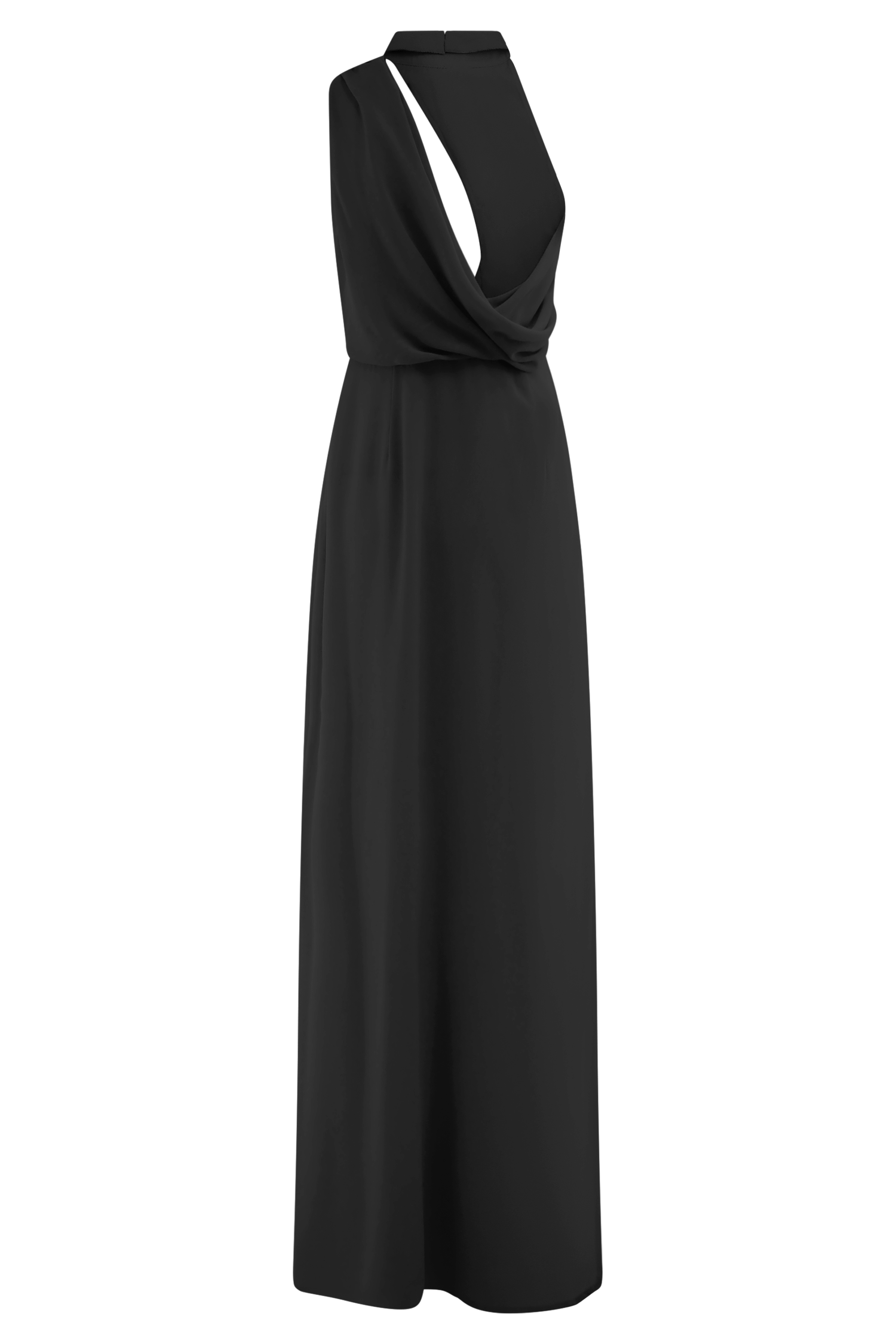 Galia Cowl Neck Maxi Dress in Black – Chic&Drifts