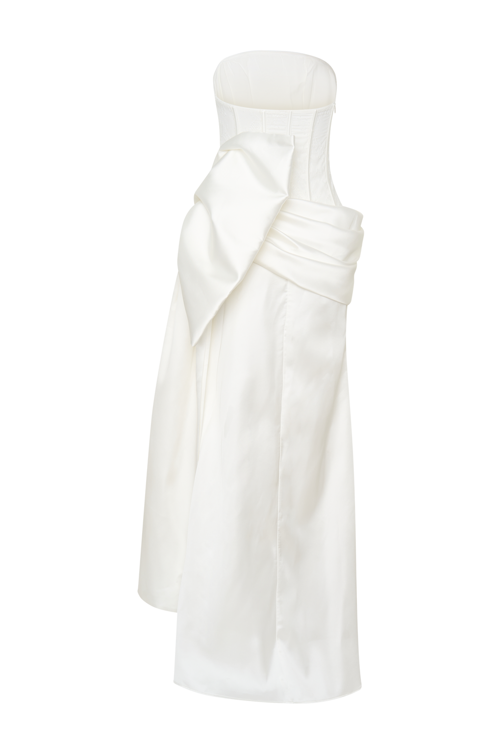 Galia Satin Corset Gown in White – Chic&Drifts