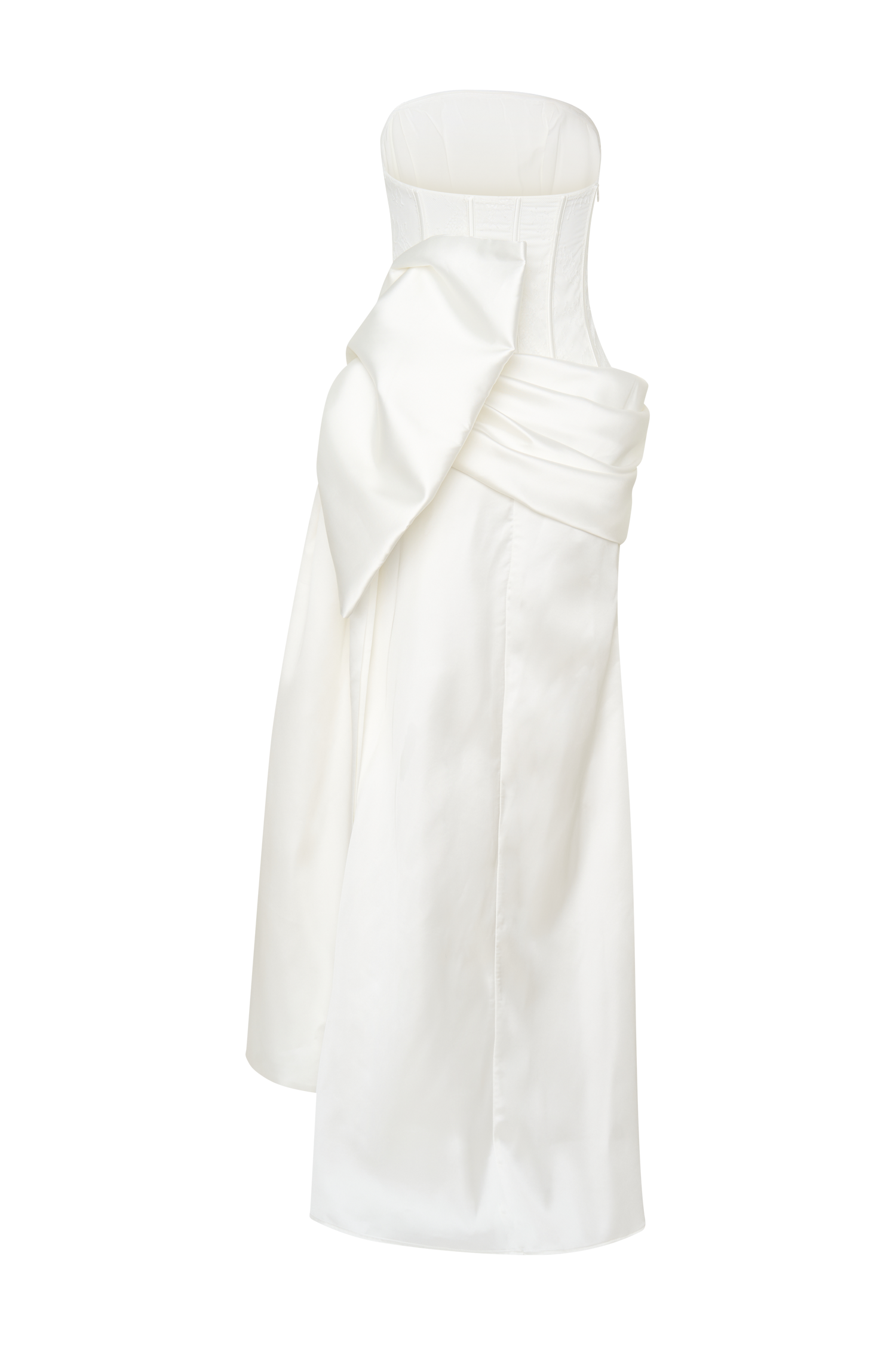 Galia Satin Corset Gown in White – Chic&Drifts