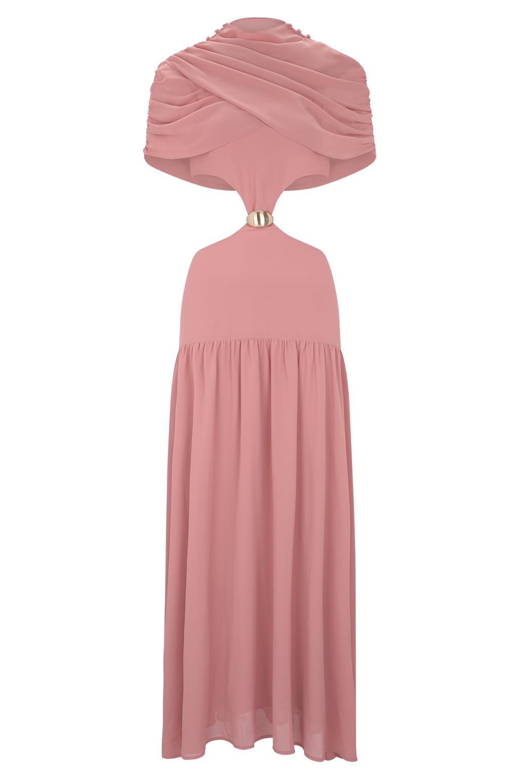 Georgina Chiffon Midi Dress in Black – Chic&Drifts