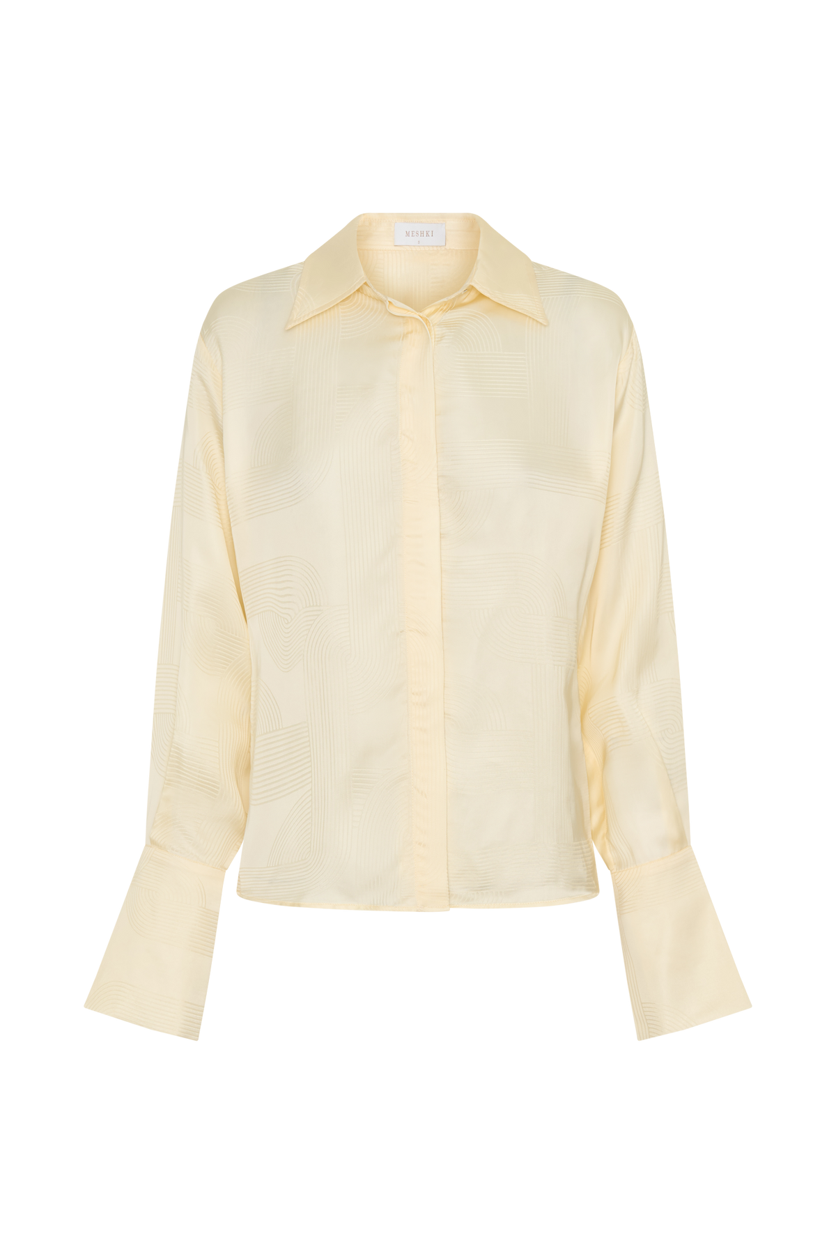 Gia Long Sleeve Satin Shirt in Buttermilk – Chic&Drifts