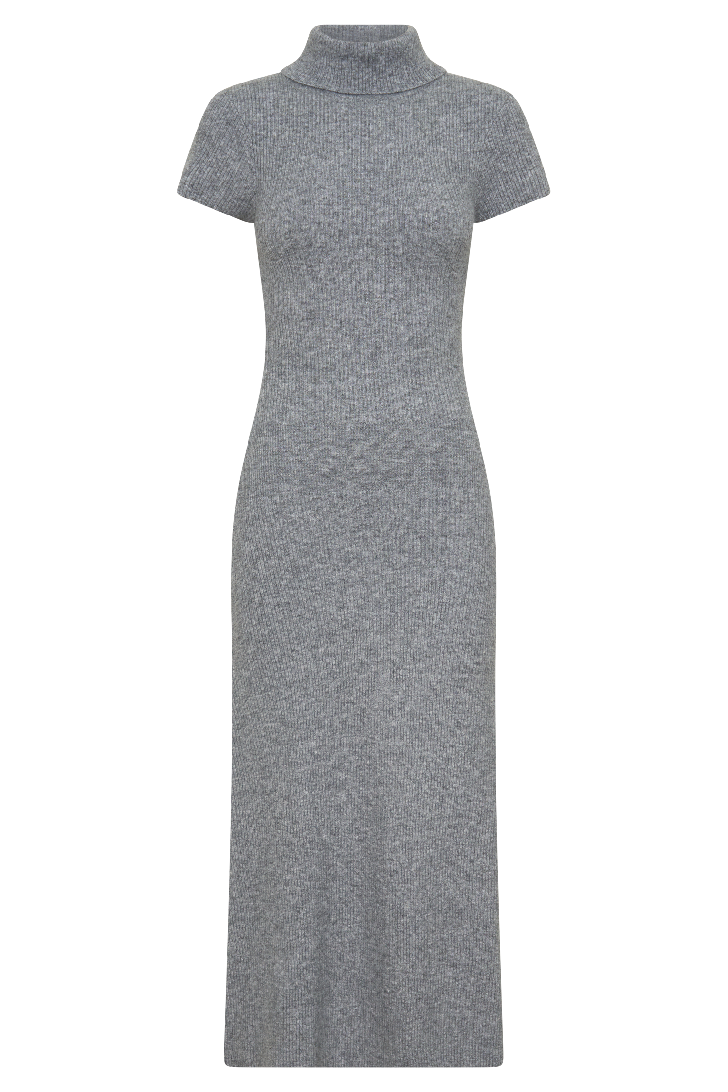Goldie High Neck Knit Midi Dress in Grey Marle – Chic&Drifts