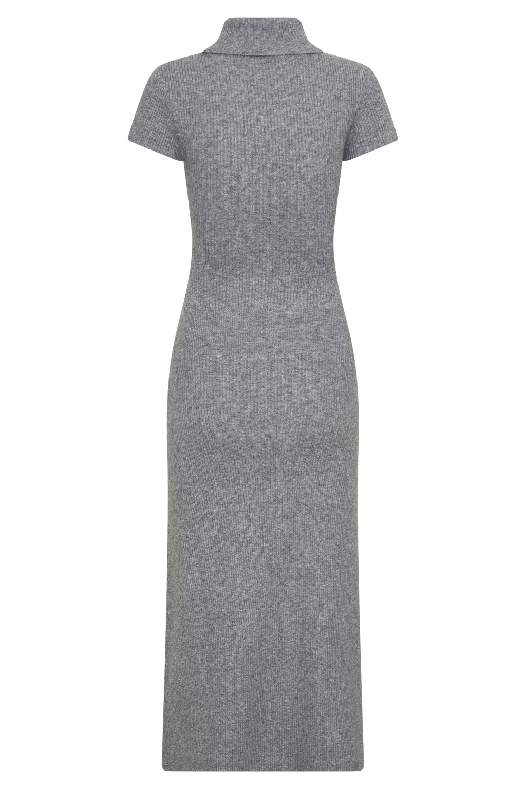 Goldie High Neck Knit Midi Dress in Grey Marle – Chic&Drifts