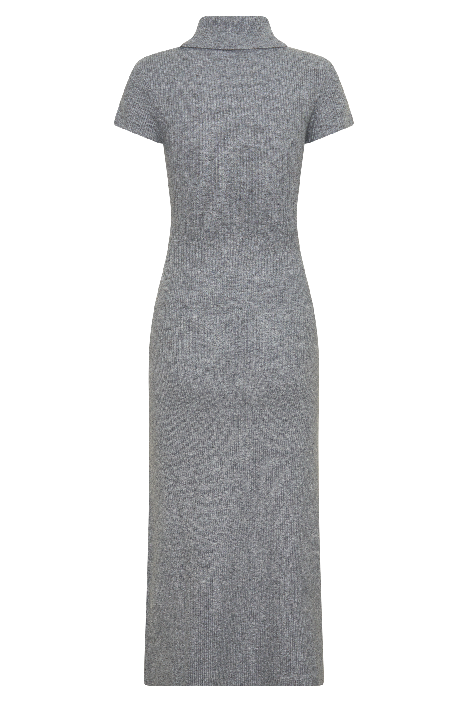 Goldie High Neck Knit Midi Dress in Grey Marle – Chic&Drifts