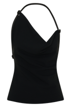 Gracie Halter Neck Asymmetrical Top in Black – Chic&Drifts