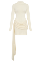 Grayson Knit Chiffon Mini Dress in Buttercream – Chic&Drifts
