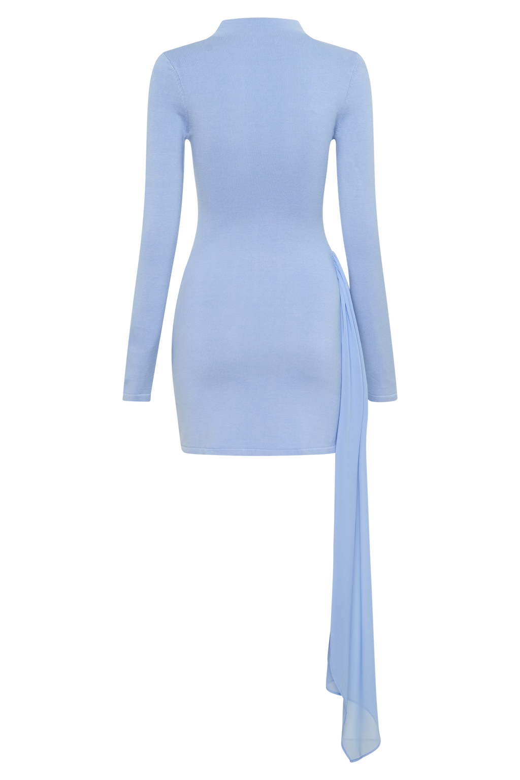 Grayson Knit Chiffon Mini Dress in Cornflower Blue – Chic&Drifts