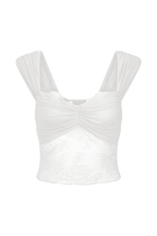 Guinevere Lace And Mesh Top in Ivory – Chic&Drifts