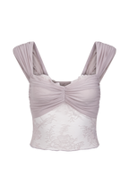 Guinevere Lace And Mesh Top in Lilac – Chic&Drifts