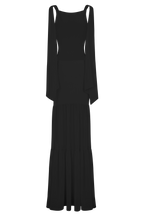 Haille Knit Chiffon Maxi Dress in Black – Chic&Drifts