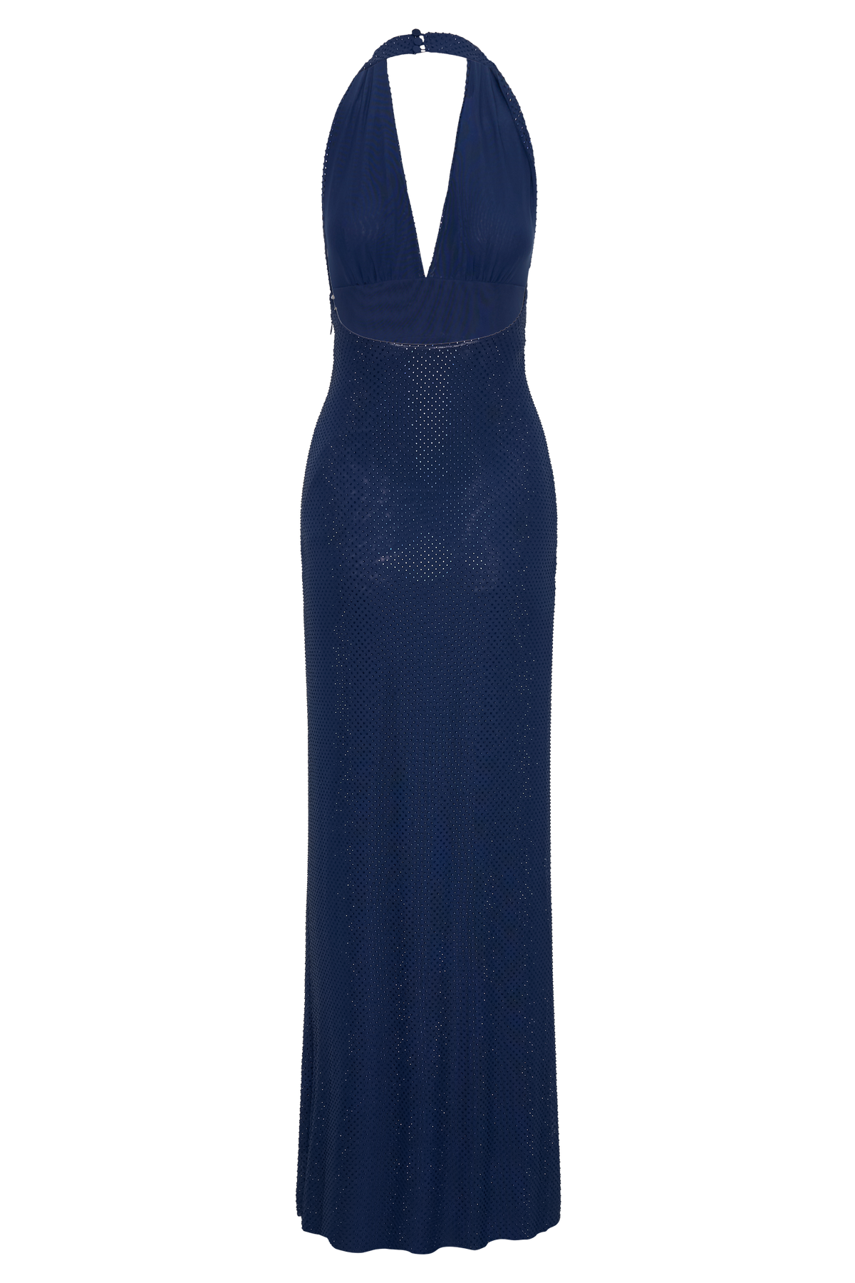 Harriet Halter Neck Diamante Maxi Dress in Navy – Chic&Drifts