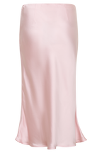 Hattie Satin Midi Skirt in Pale Pink – Chic&Drifts