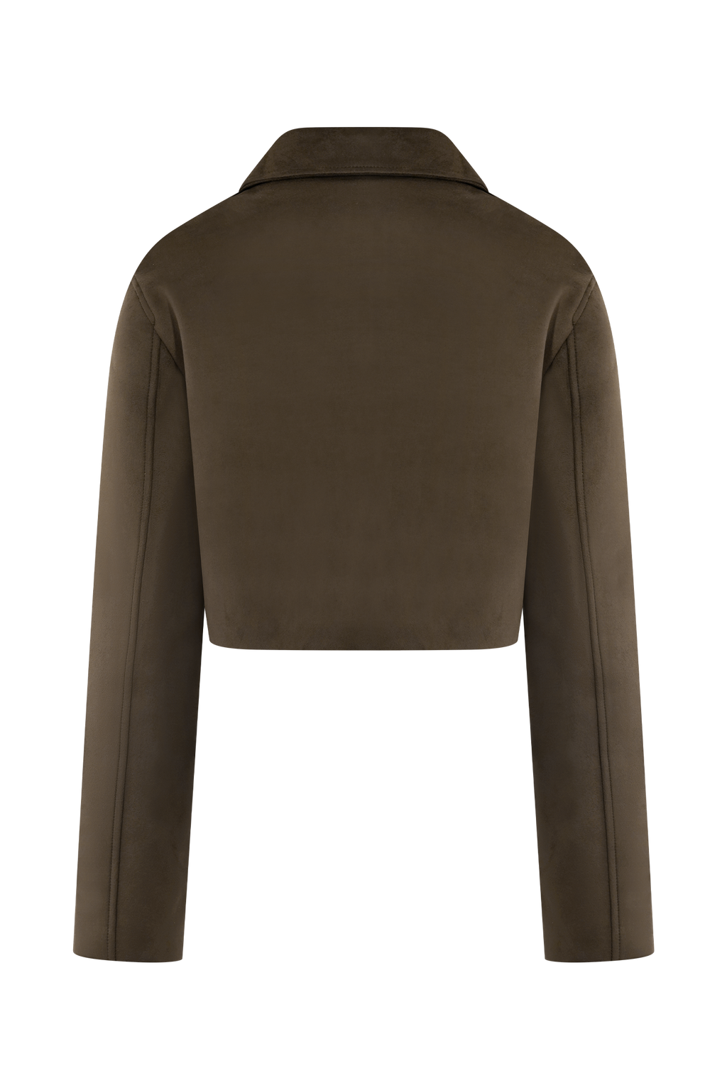 Hayes Faux Suede Collared Jacket in Chocolate – Chic&Drifts