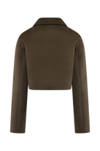 Hayes Faux Suede Collared Jacket in Chocolate – Chic&Drifts