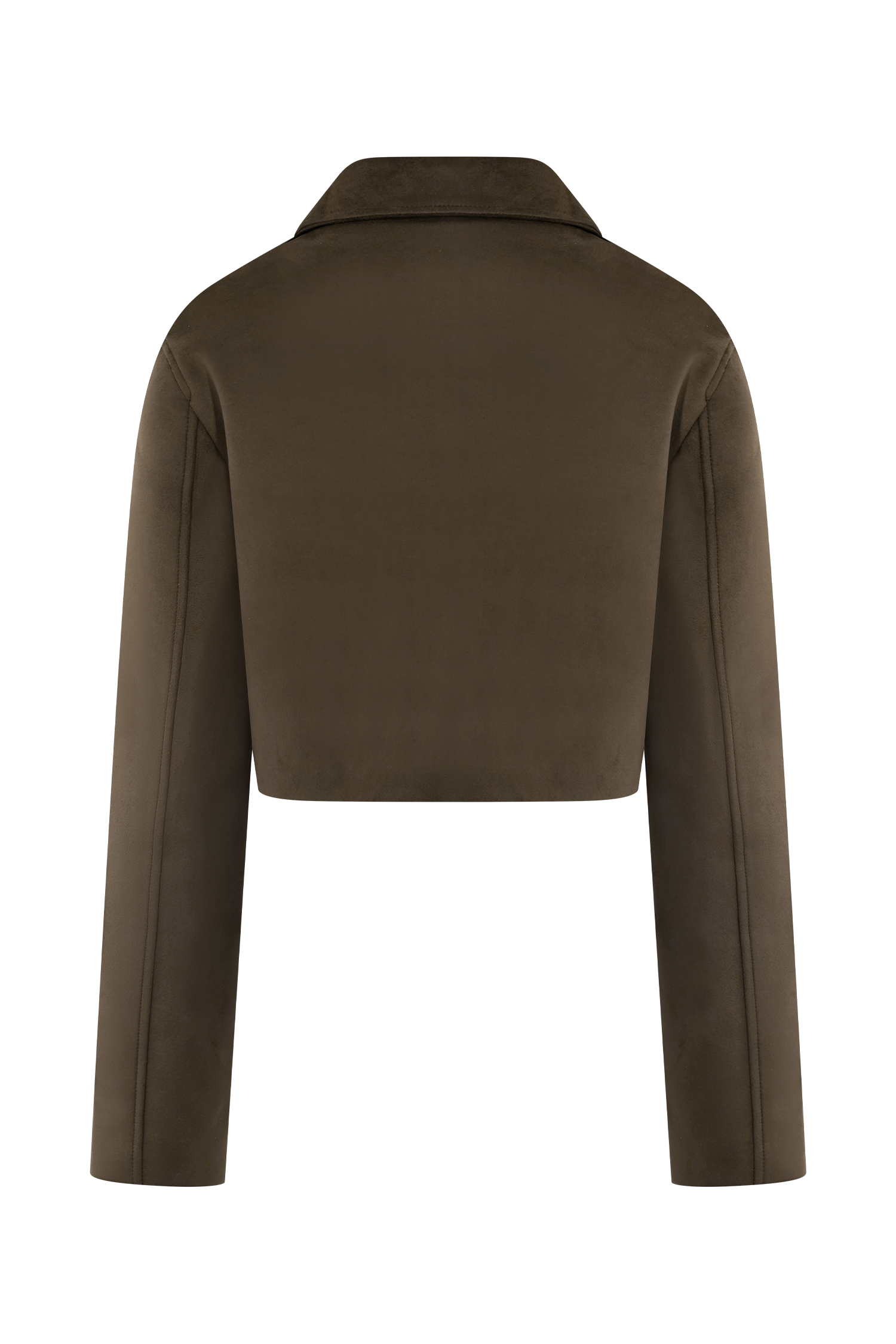 Hayes Faux Suede Collared Jacket in Chocolate – Chic&Drifts