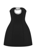 Hilda Embellished Strapless Mini Dress in Black – Chic&Drifts