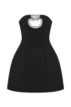 Hilda Embellished Strapless Mini Dress in Black – Chic&Drifts