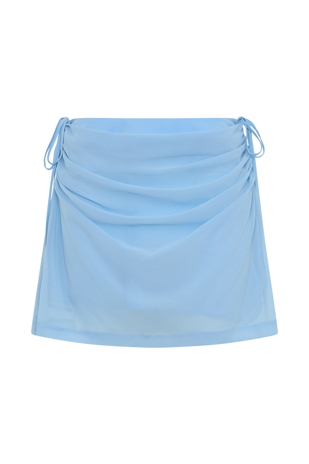 Indie Draped Chiffon Mini Skirt in Sky Blue – Chic&Drifts