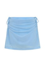 Indie Draped Chiffon Mini Skirt in Sky Blue – Chic&Drifts