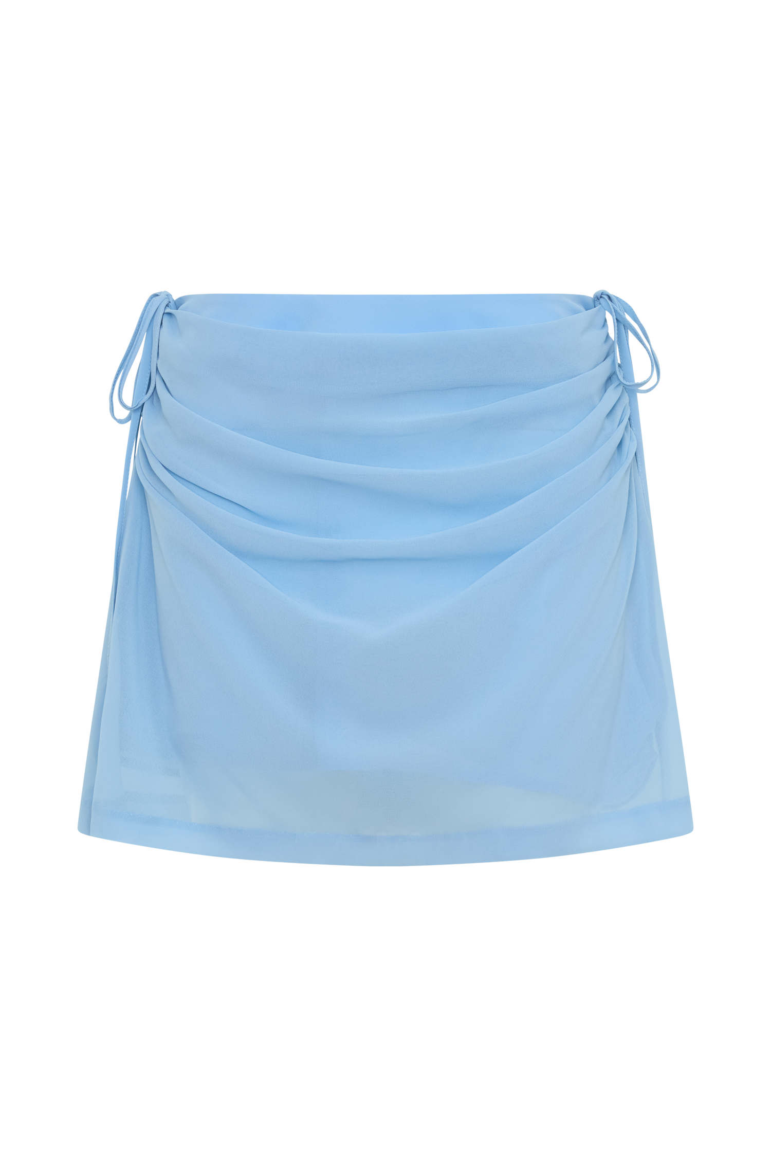 Indie Draped Chiffon Mini Skirt in Sky Blue – Chic&Drifts