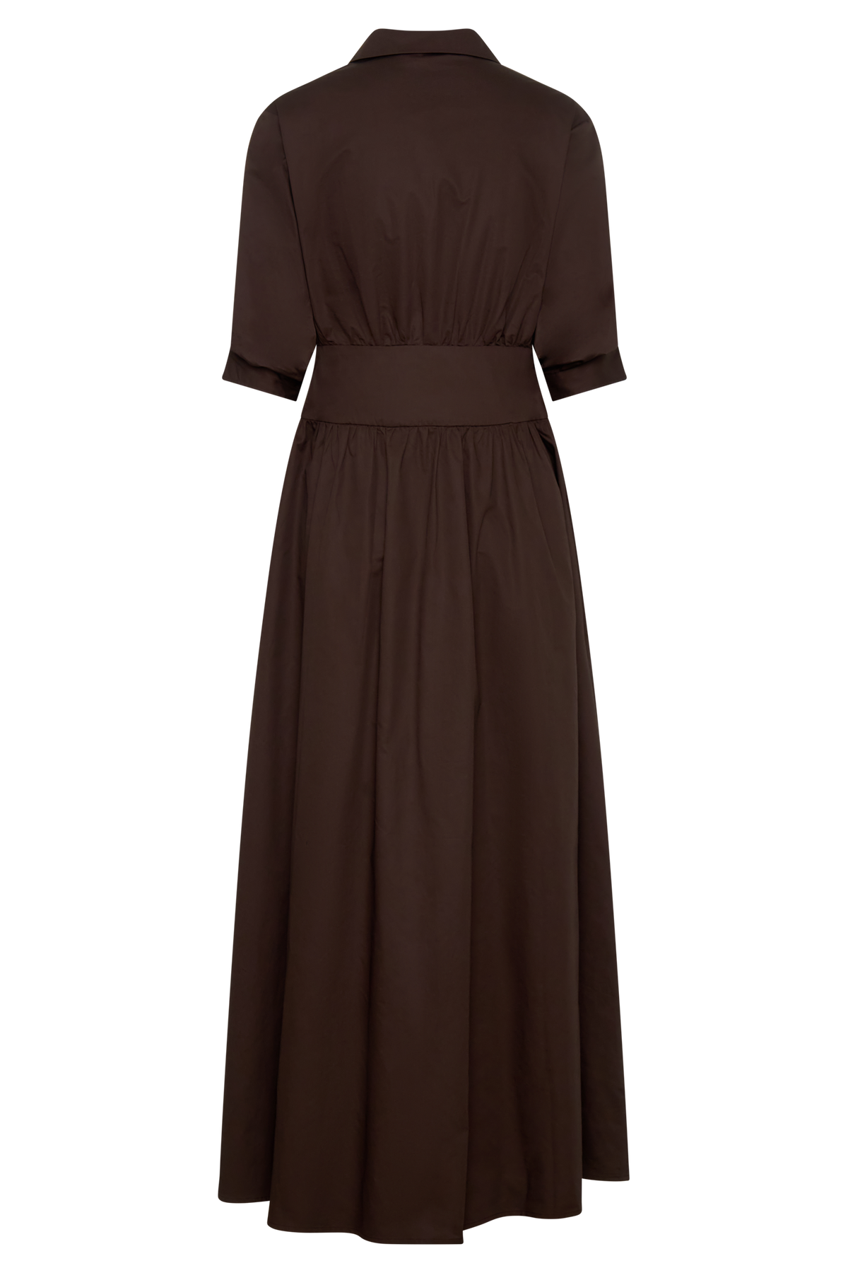 Isolde Long Sleeve Cotton Maxi Dress in Dark Chocolate – Chic&Drifts