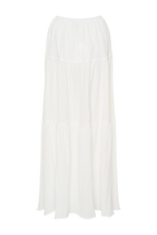 Jacinda Cotton Maxi Skirt in White – Chic&Drifts