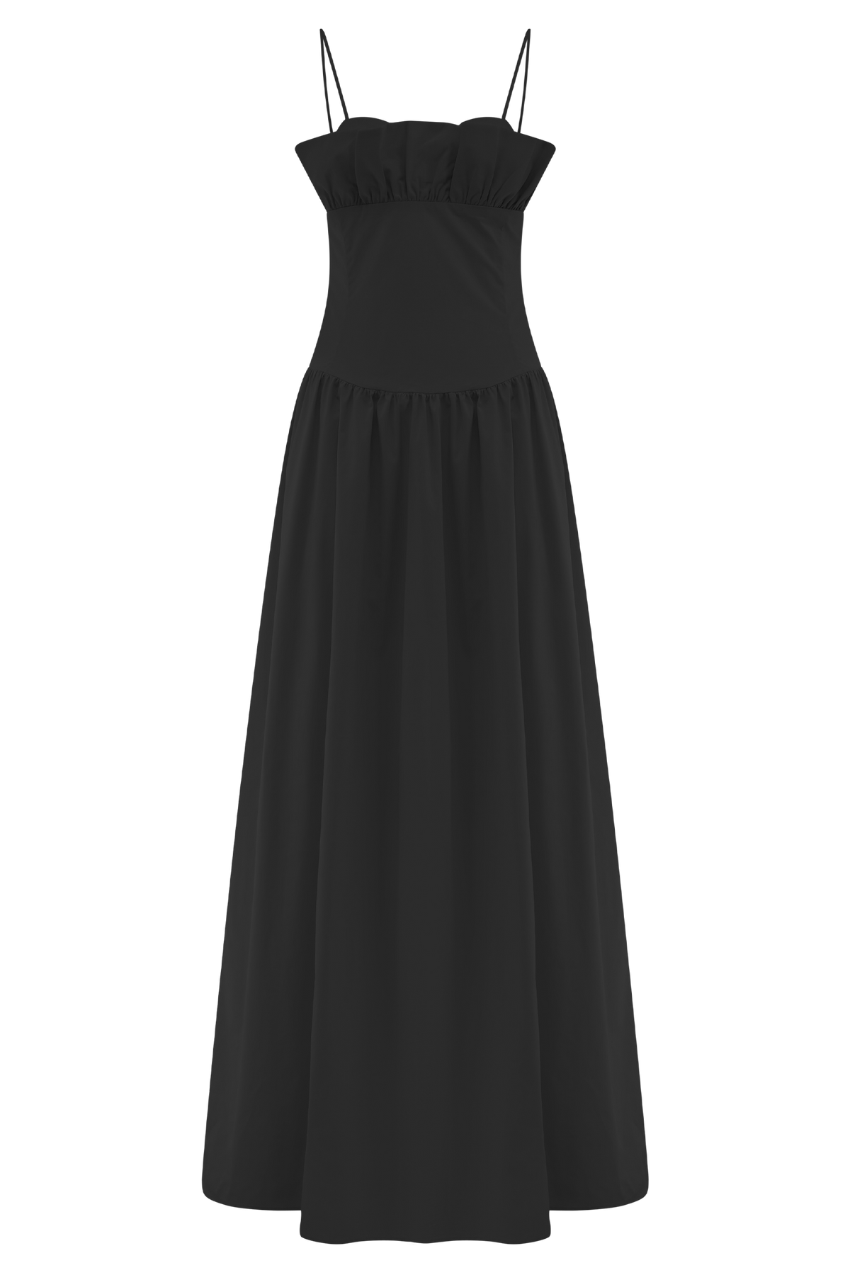 Janis Cotton Frill Maxi Dress in Black – Chic&Drifts