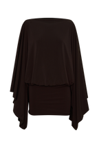 Jessy Draped Mini Dress in Dark Chocolate – Chic&Drifts