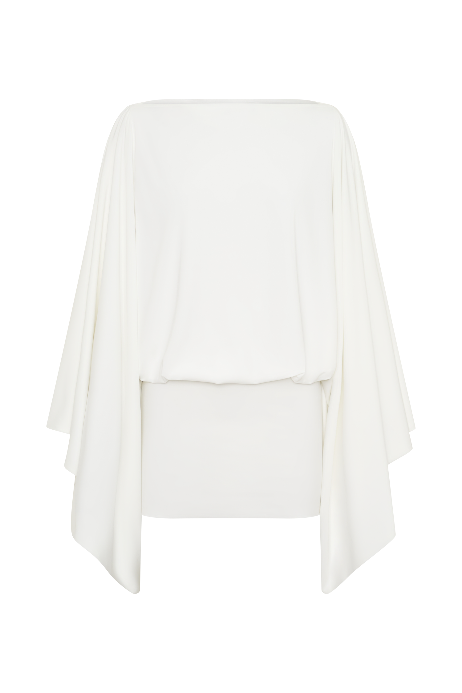 Jessy Draped Mini Dress in Ivory – Chic&Drifts