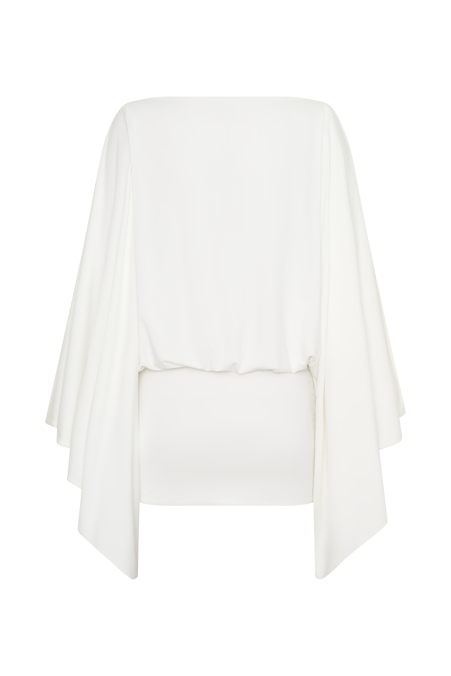 Jessy Draped Mini Dress in Ivory – Chic&Drifts