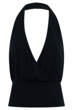 Jina Draped Halter Top in Black – Chic&Drifts