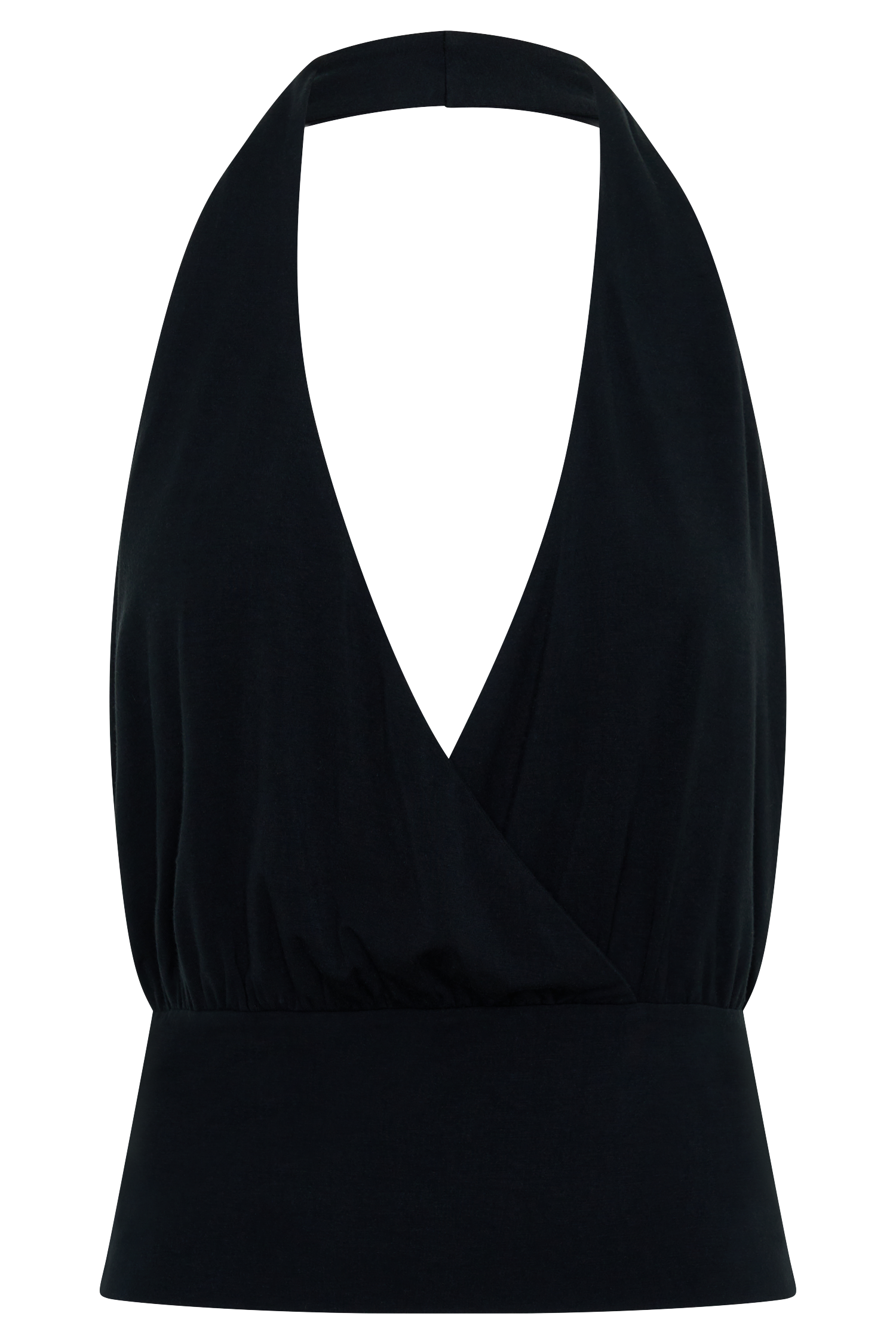 Jina Draped Halter Top in Black – Chic&Drifts