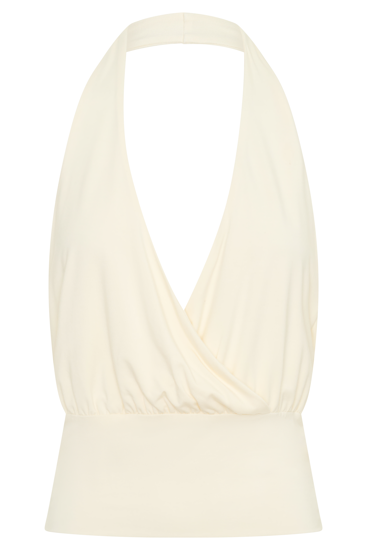 Jina Draped Halter Top in Ivory – Chic&Drifts
