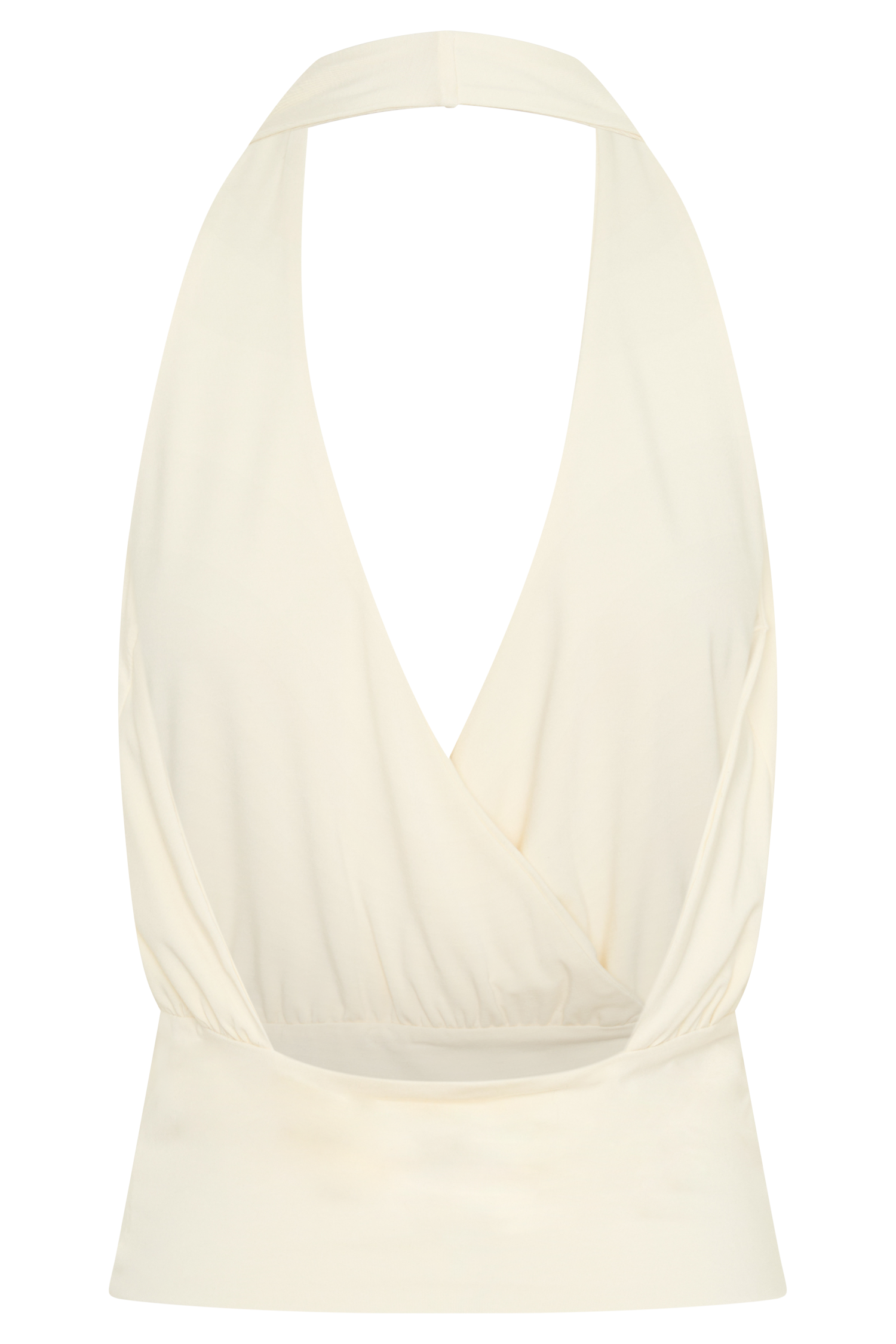 Jina Draped Halter Top in Ivory – Chic&Drifts