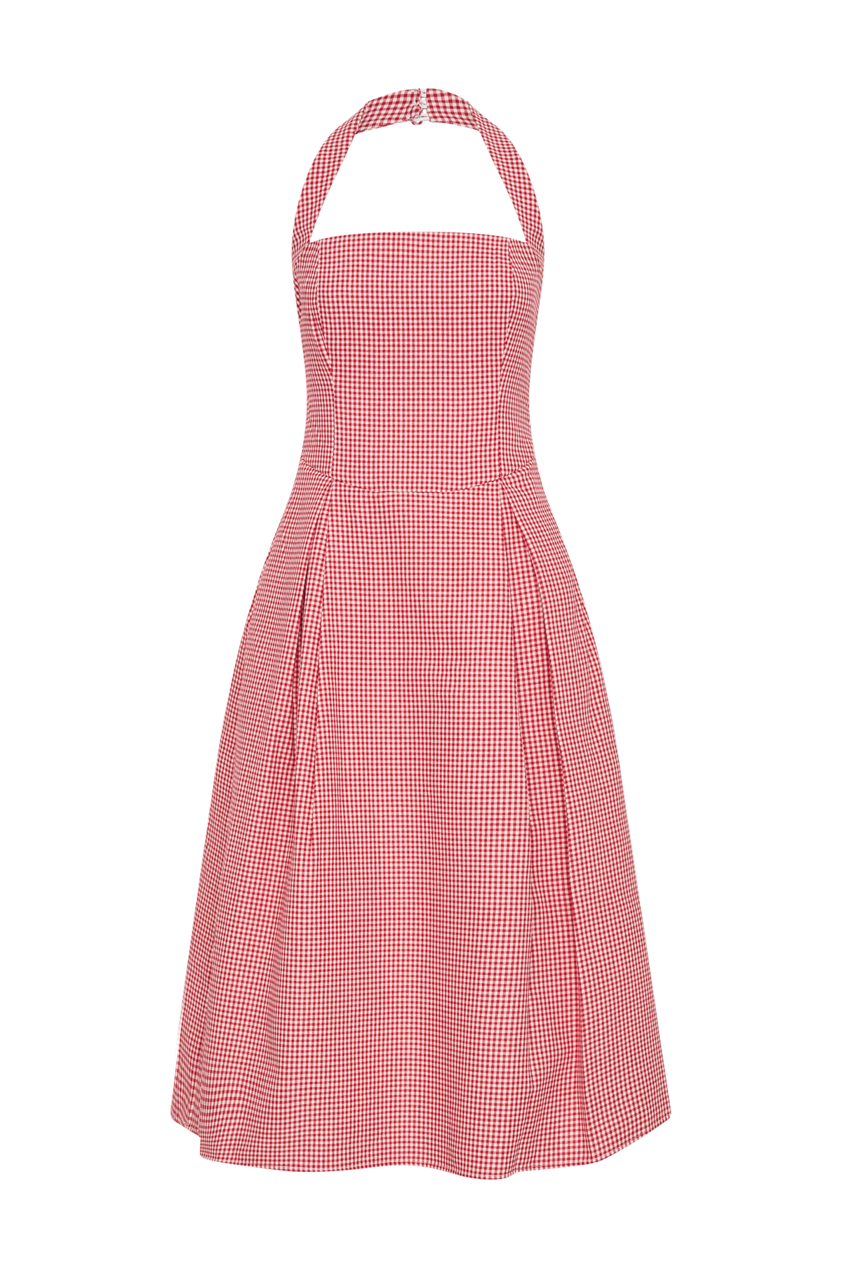 Juana Halter Midi Dress in Red Gingham – Chic&Drifts