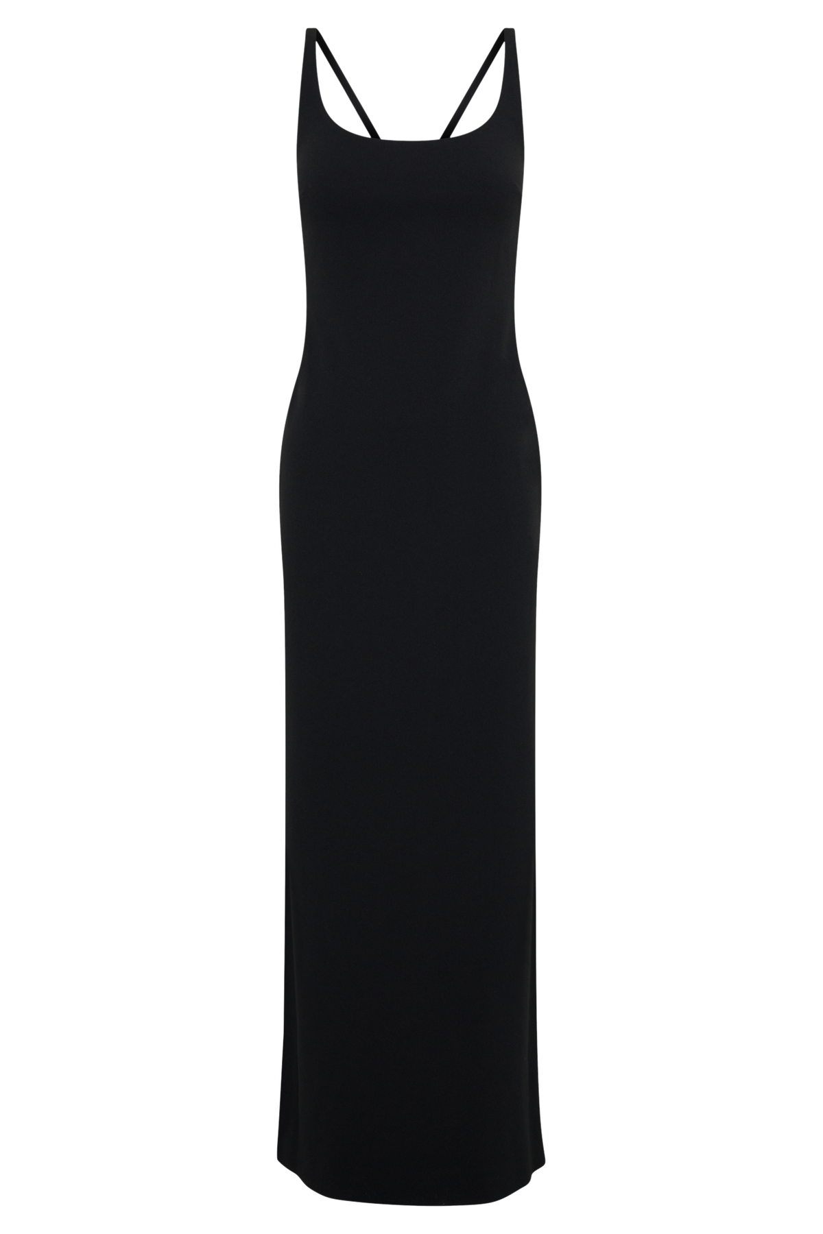 Julian Crepe Strapped Back Maxi Dress in Black – Chic&Drifts