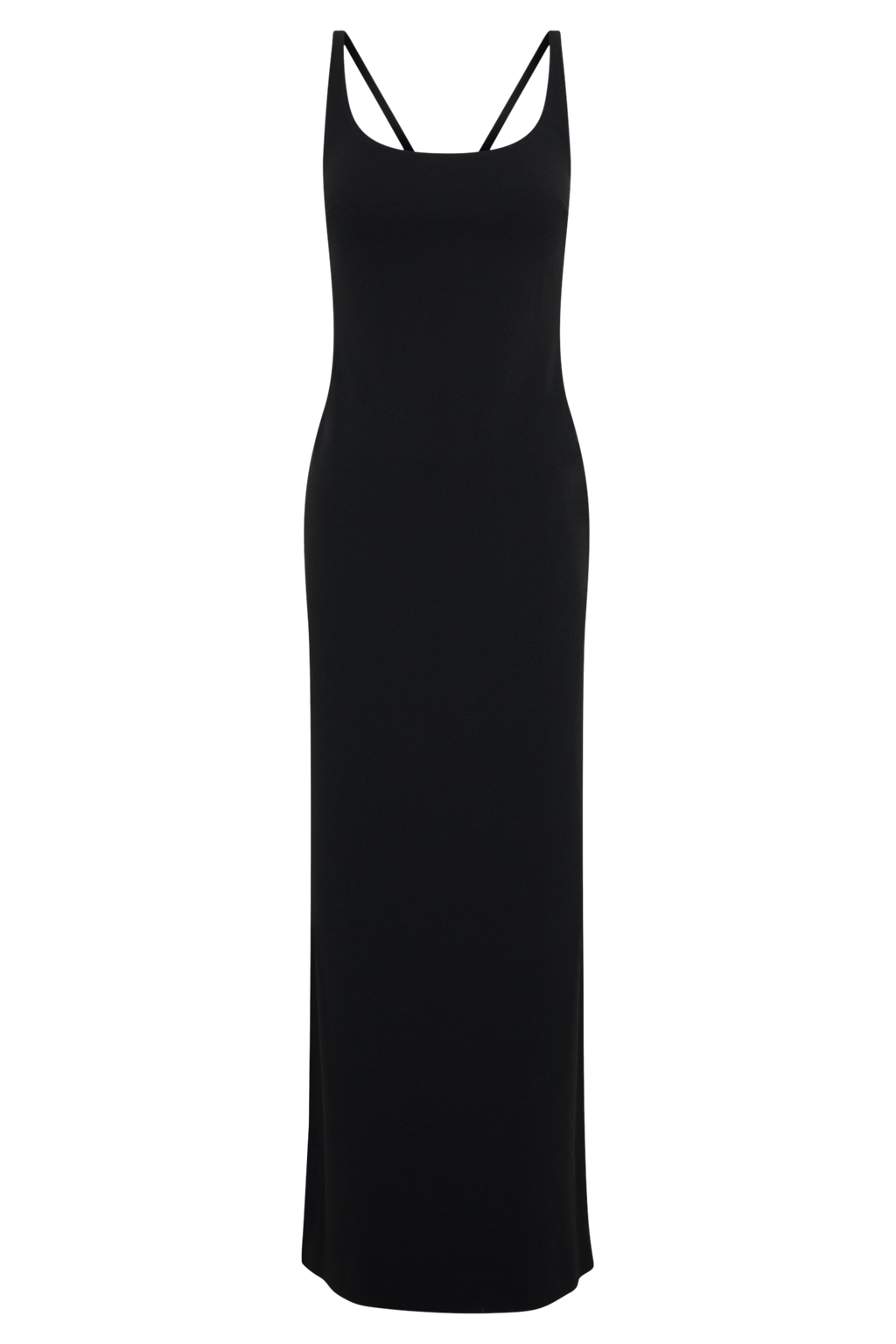 Julian Crepe Strapped Back Maxi Dress in Black – Chic&Drifts