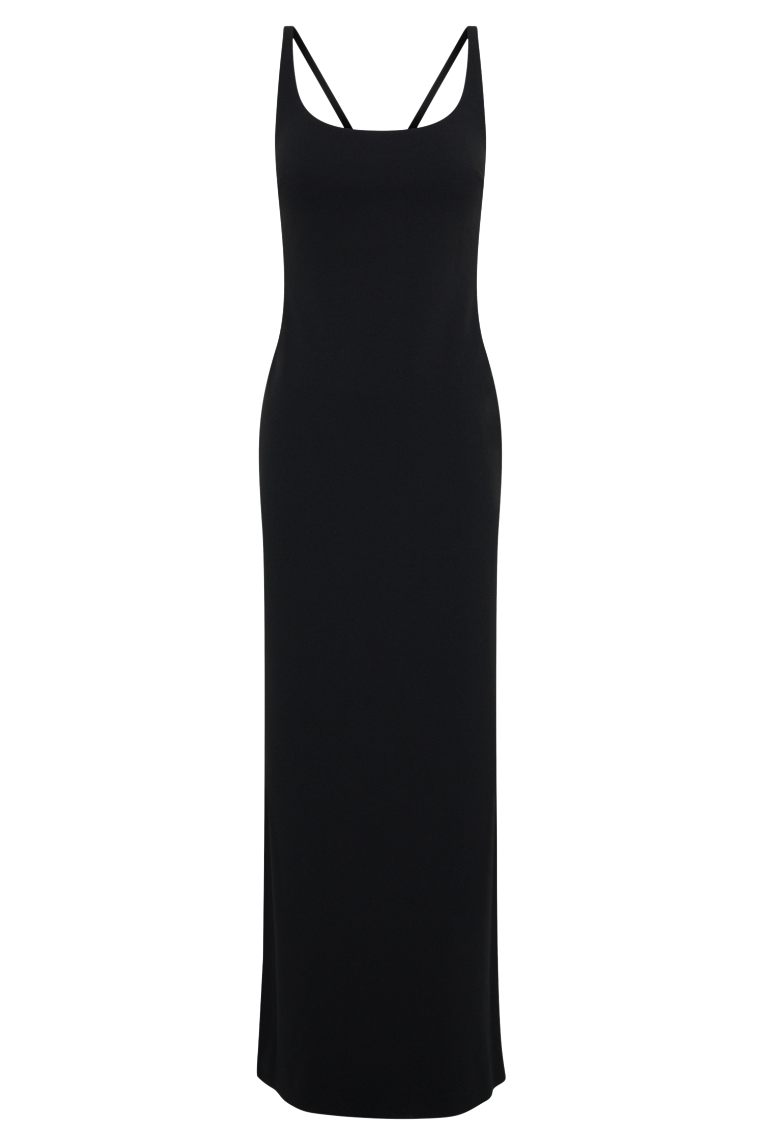Julian Crepe Strapped Back Maxi Dress in Black – Chic&Drifts