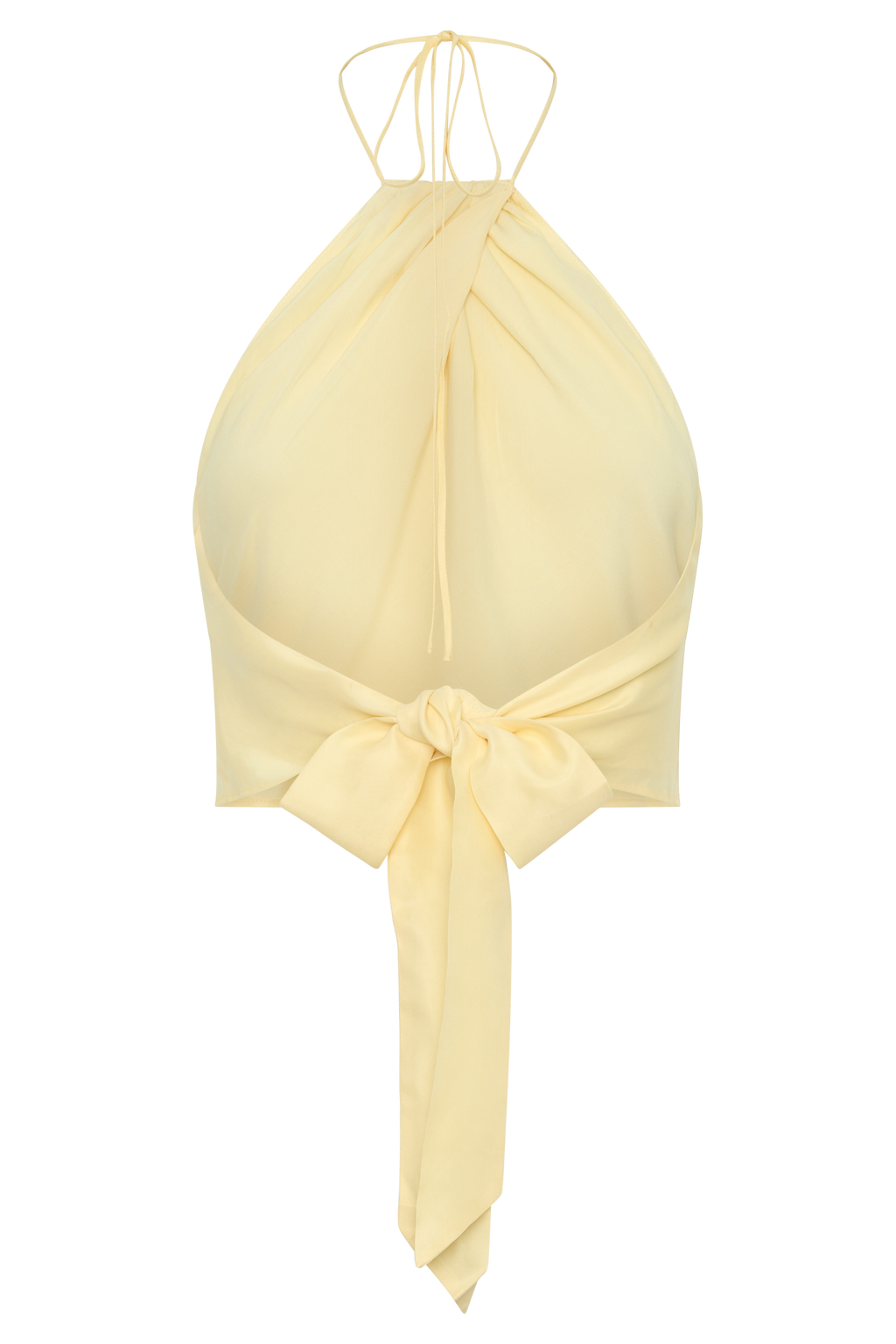 Juliana Cupro Halter Sleeveless Top in Butter – Chic&Drifts