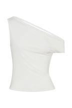 Kacey Slinky Off Shoulder Top in White – Chic&Drifts