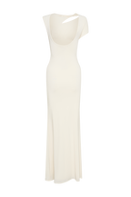 Kaida Slinky Maxi Dress With Hardware in Ivory – Chic&Drifts