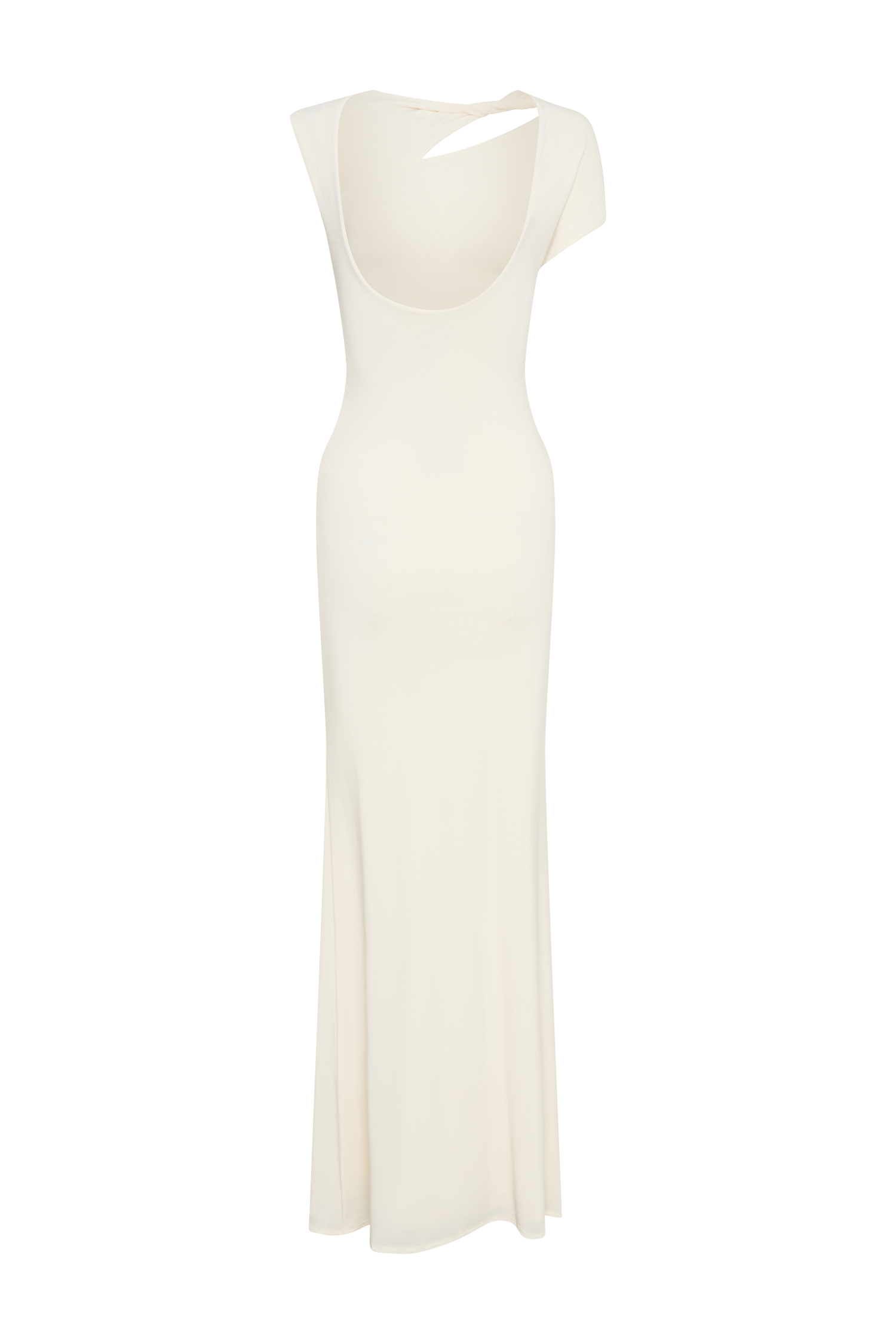Kaida Slinky Maxi Dress With Hardware in Ivory – Chic&Drifts