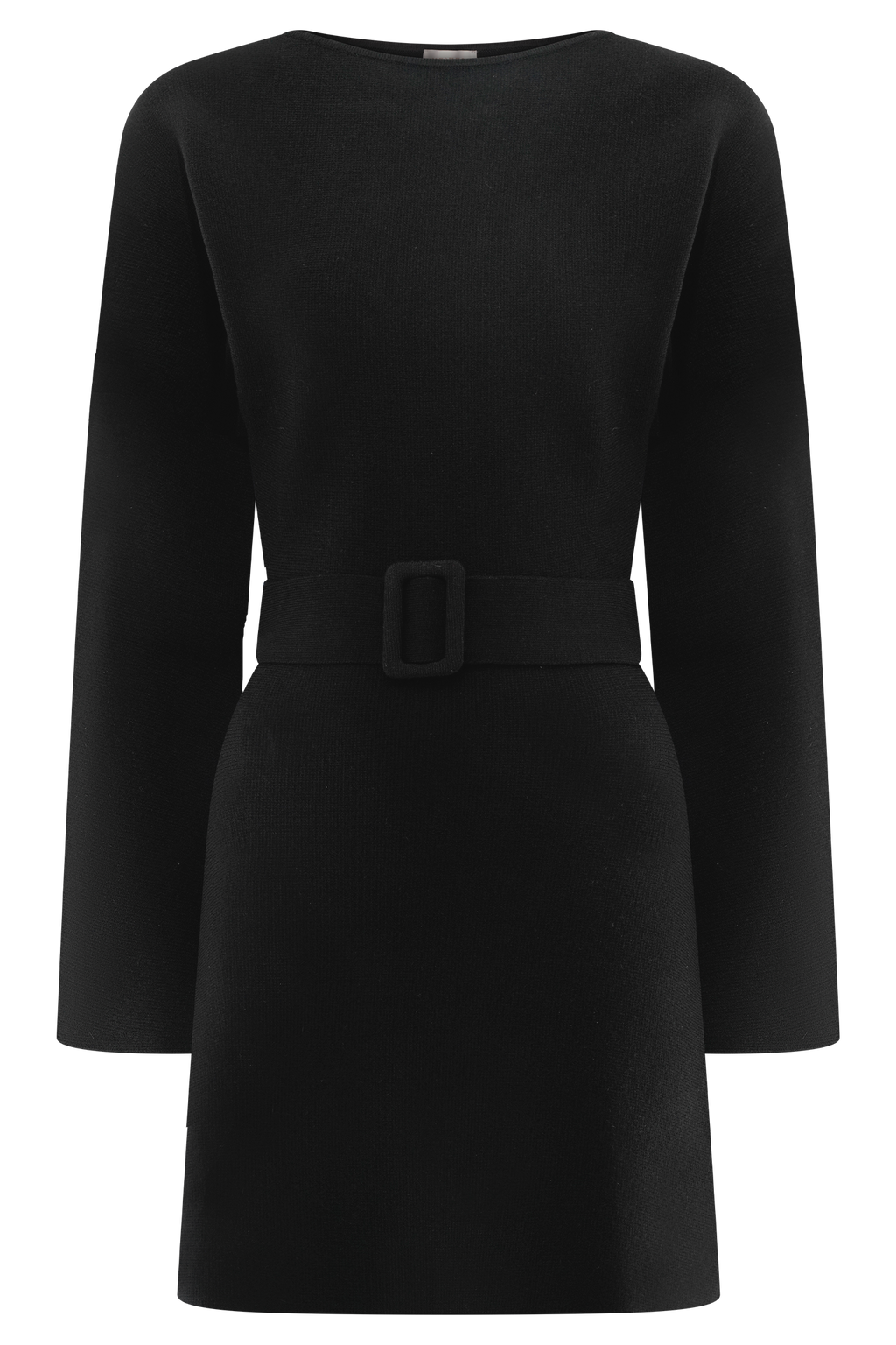 Kassie Belt Tie Knit Mini Dress in Black – Chic&Drifts