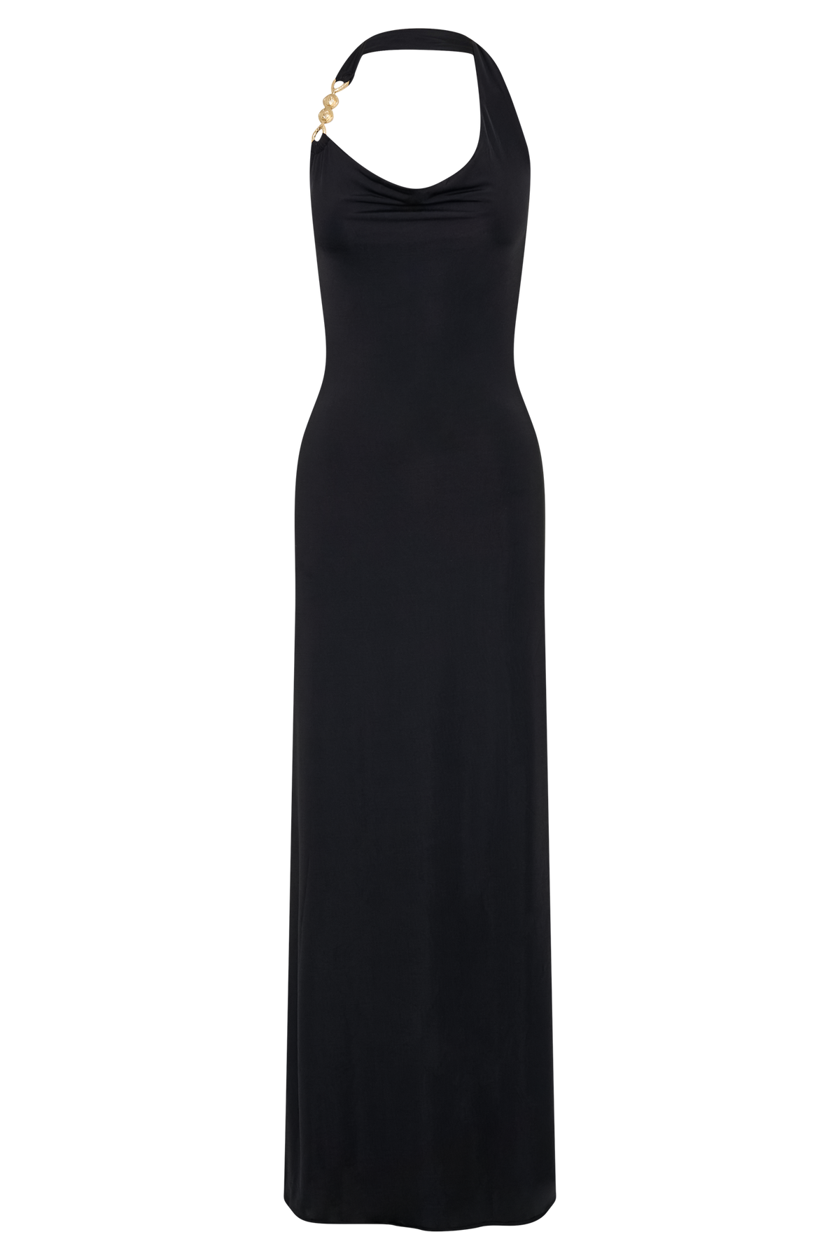Khanh Slinky Halter Maxi Dress in Black – Chic&Drifts