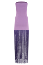 Koah Fringe Bandage Knit Maxi Dress in Purple – Chic&Drifts