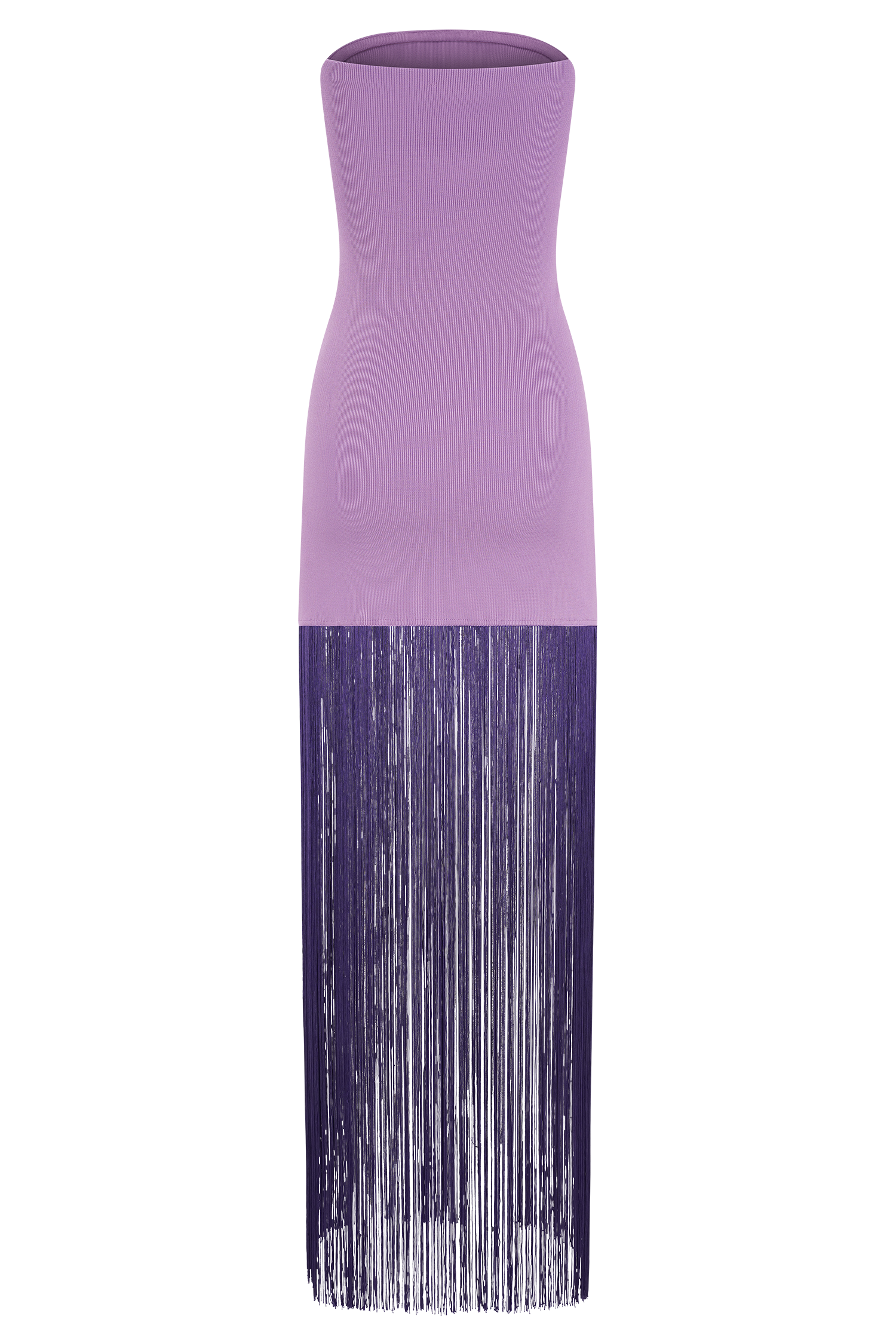 Koah Fringe Bandage Knit Maxi Dress in Purple – Chic&Drifts