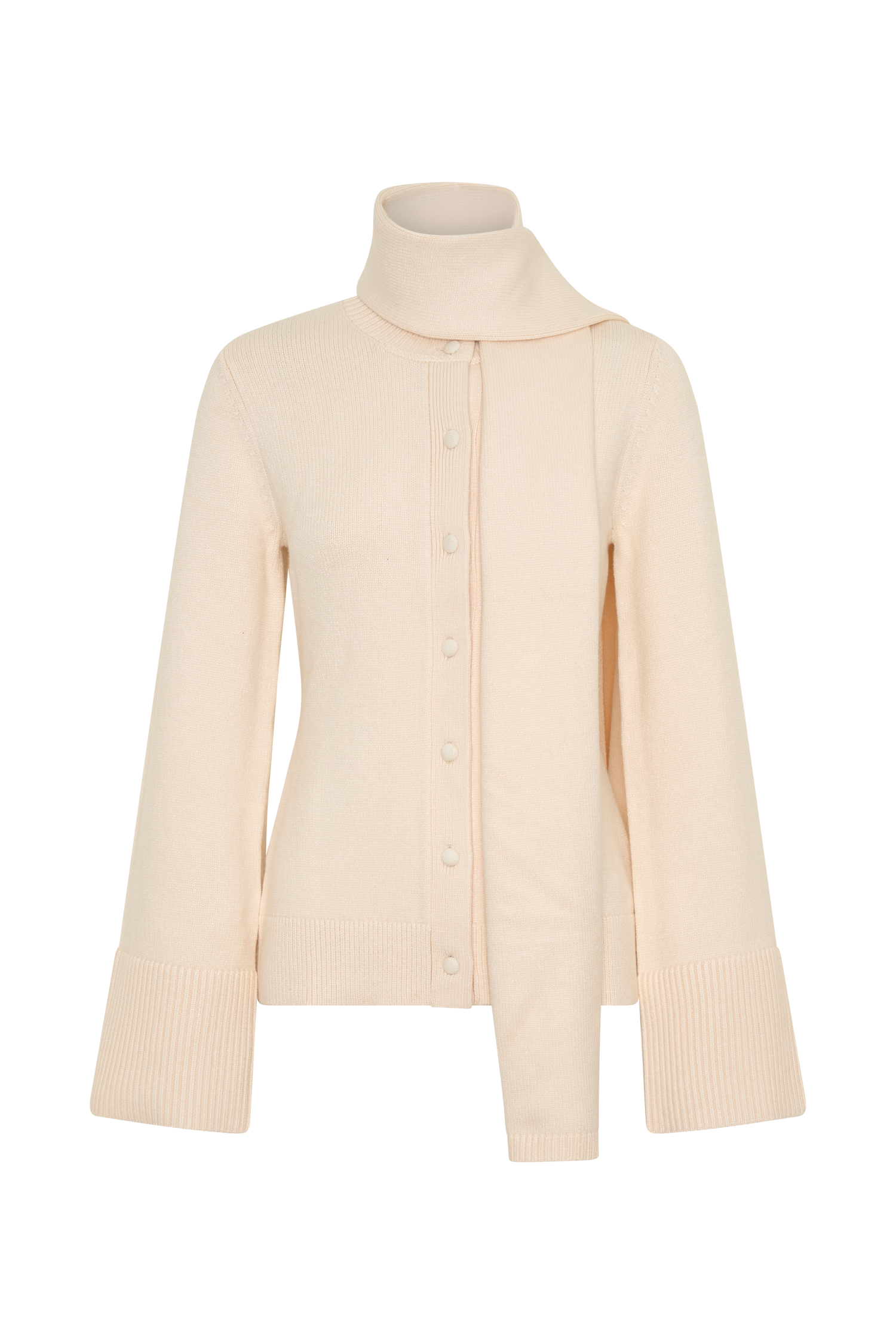 Lara Knit Cardigan With Scarf in Ivory – Chic&Drifts