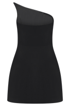 Liva Strapless Diamante Floral Trim Mini Dress in Black – Chic&Drifts