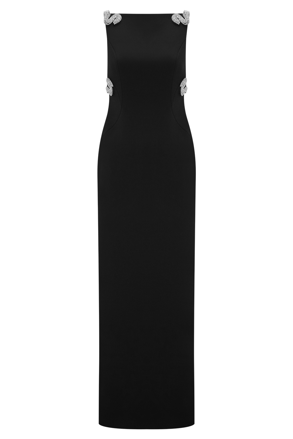 Lorde Embellished Crepe Maxi Dress in Black – Chic&Drifts