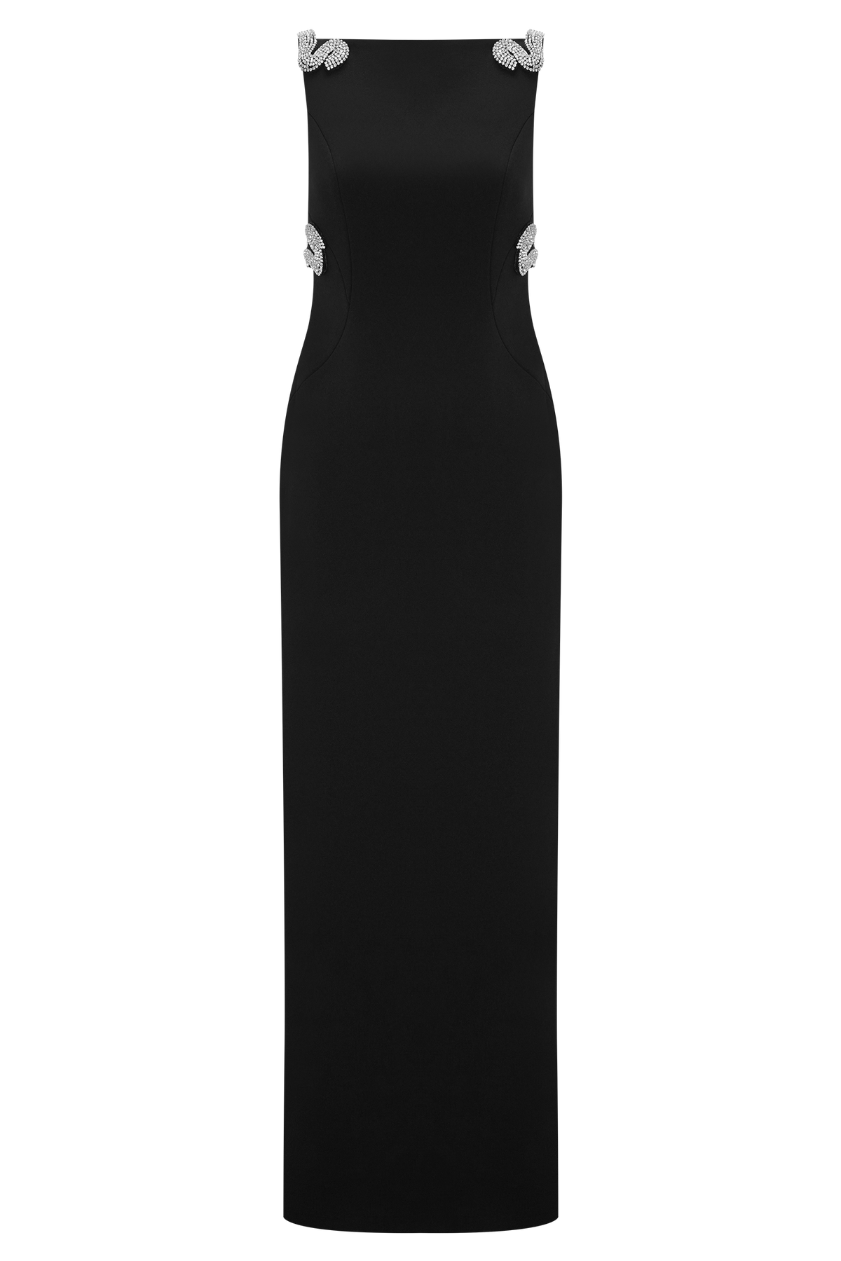 Lorde Embellished Crepe Maxi Dress in Black – Chic&Drifts